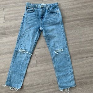 Zara Denim Distressed Jeans